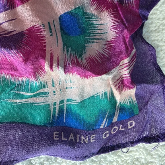 Vintage Elaine Gold Scarf - Picture 4 of 10